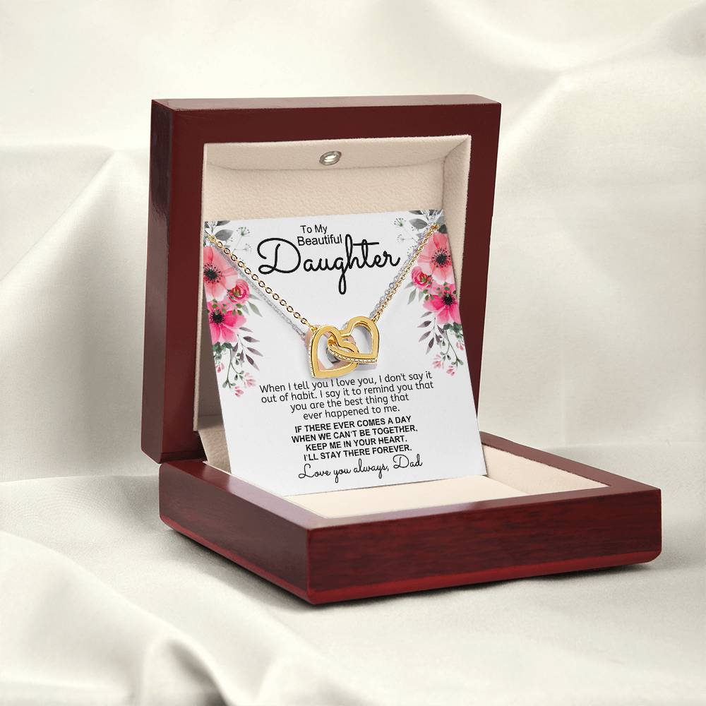 Dad to Daughter - Tell You - Interlocking Hearts Gift Set