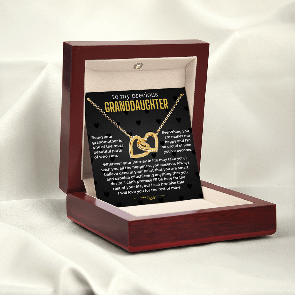 Granddaughter - Proud - Interlocking Hearts Gift Set