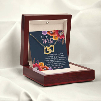 Wife - My Life - Interlocking Hearts Gift Set