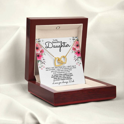 Dad to Daughter - Tell You - Interlocking Hearts Gift Set