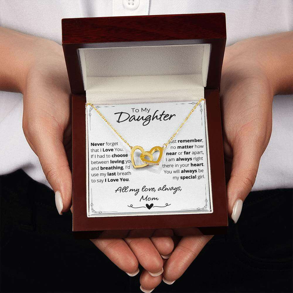 Give Love Gifts: Mom to Daughter - Last Breath - Interlocking Hearts Gift Set