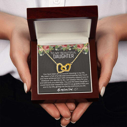 Give Love Gifts: Dad to Daughter - Blessing - Interlocking Hearts Gift Set