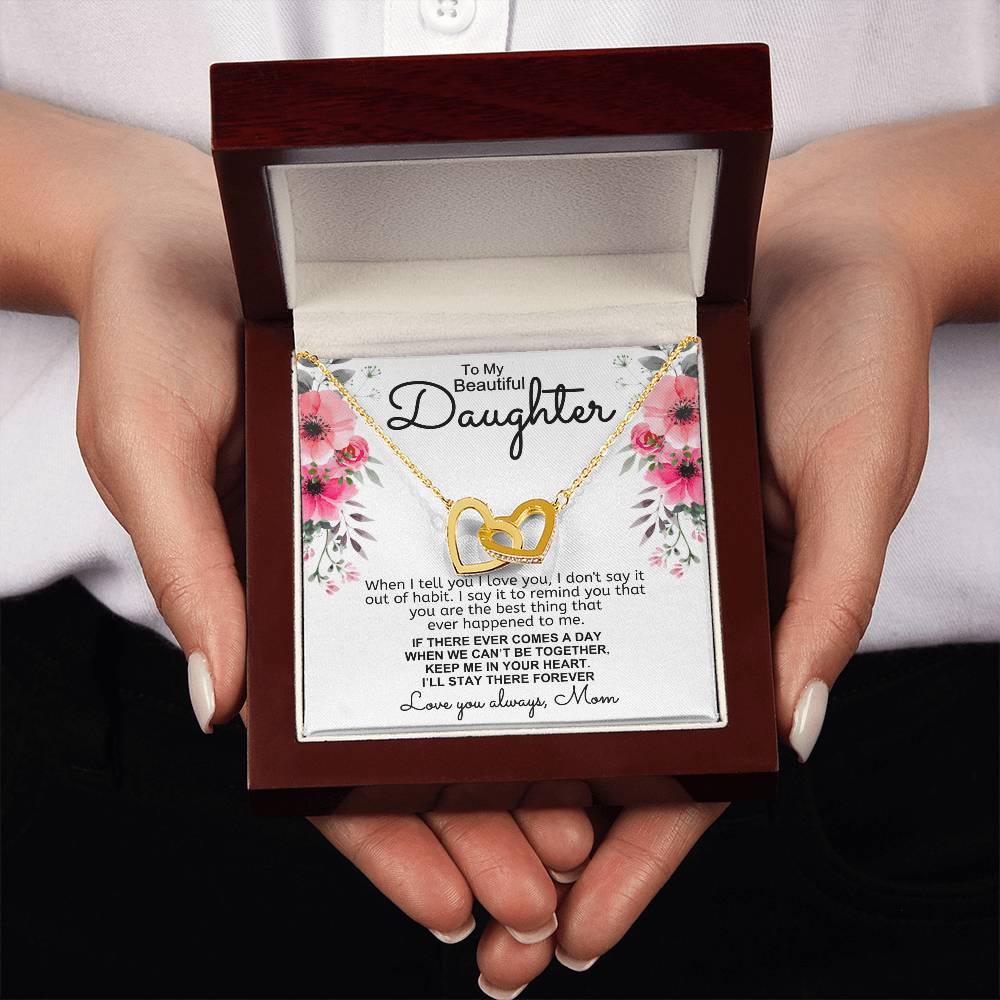 Give Love Gifts: Mom to Daughter - Tell You - Interlocking Hearts Gift Set