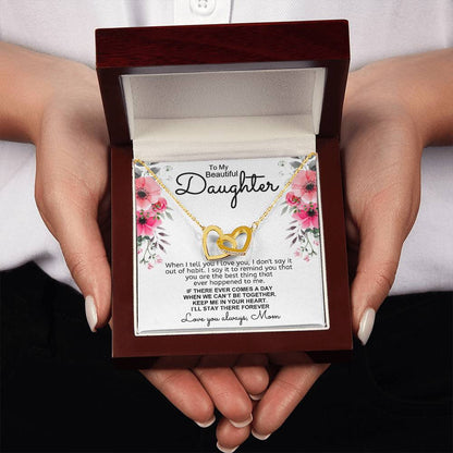 Give Love Gifts: Mom to Daughter - Tell You - Interlocking Hearts Gift Set