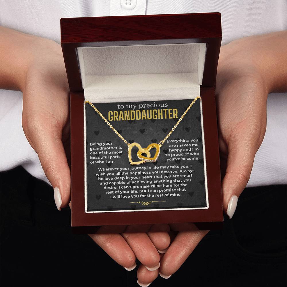 Granddaughter - Proud - Interlocking Hearts Gift Set