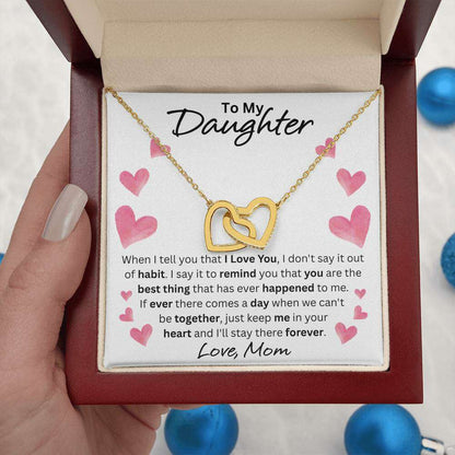 Give Love Gifts: Mom to Daughter - Forever - Interlocking Hearts Gift Set