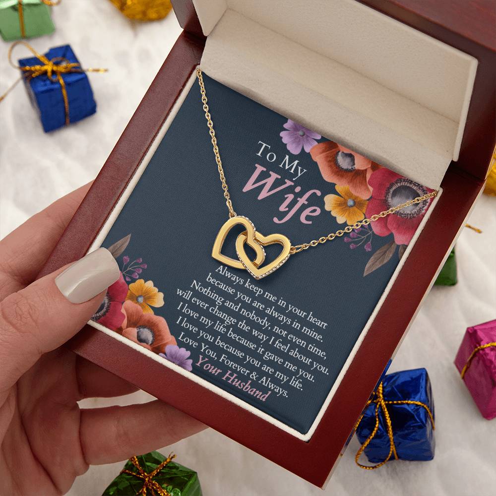 Wife - My Life - Interlocking Hearts Gift Set
