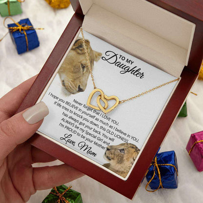 Give Love Gifts: Mom to Daughter - Proud - Interlocking Hearts Gift Set