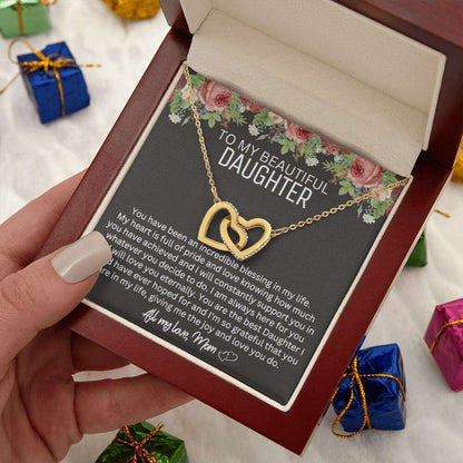 Give Love Gifts: Mom to Daughter - Blessing - Interlocking Hearts Gift Set