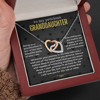 Granddaughter - Proud - Interlocking Hearts Gift Set