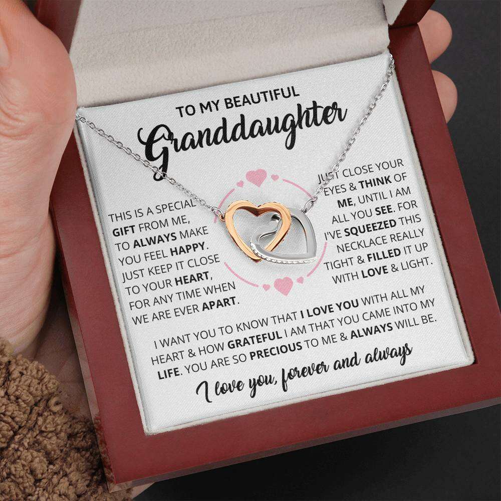 Give Love Gifts: Granddaughter - Forever - Interlocking Hearts Gift Set