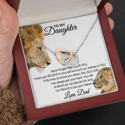 Give Love Gifts: Dad to Daughter - Proud - Interlocking Hearts Gift Set