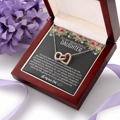 Dad to Daughter - Blessing - Interlocking Hearts Necklace