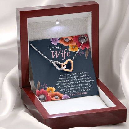Wife - My Life - Interlocking Hearts Gift Set