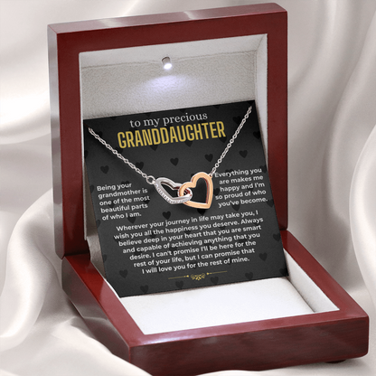 Granddaughter - Proud - Interlocking Hearts Gift Set