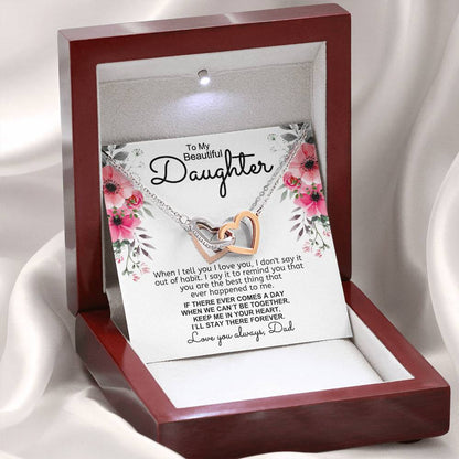 Dad to Daughter - Tell You - Interlocking Hearts Gift Set