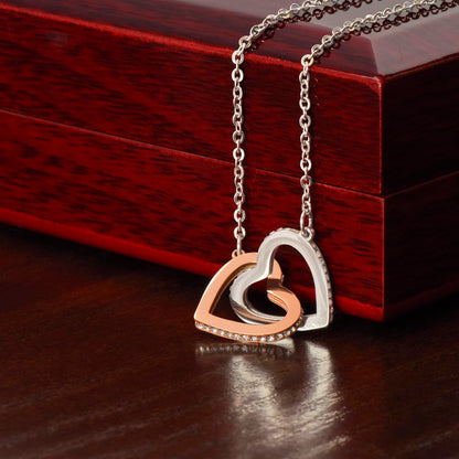 Mom to Daughter - Forever - Interlocking Hearts Necklace