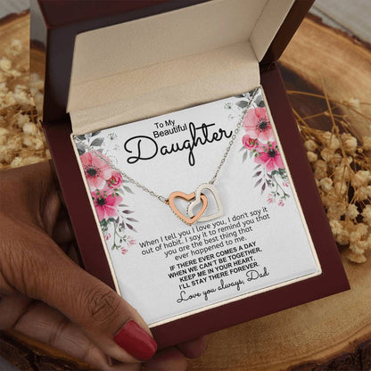 Dad to Daughter - Tell You - Interlocking Hearts Gift Set
