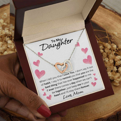 Give Love Gifts: Mom to Daughter - Forever - Interlocking Hearts Gift Set