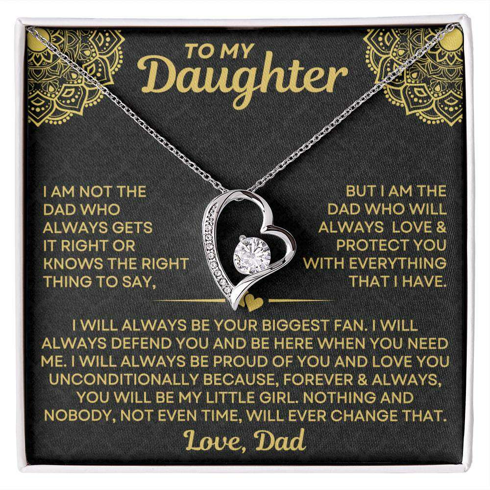 Give Love Gifts: Dad to Daughter - Always - Forever Love Gift Set: 14K White / Two-Tone Standard