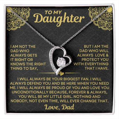 Give Love Gifts: Dad to Daughter - Always - Forever Love Gift Set: 14K White / Two-Tone Standard