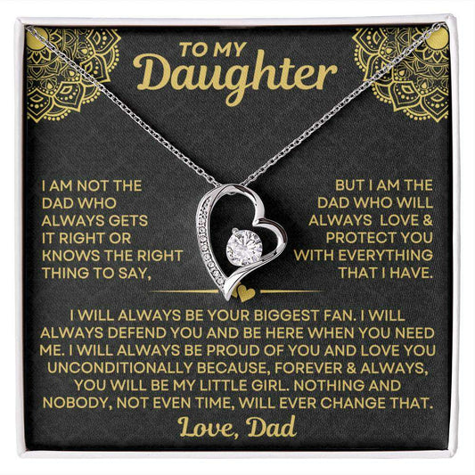 Give Love Gifts: Dad to Daughter - Always - Forever Love Gift Set: 14K White / Two-Tone Standard