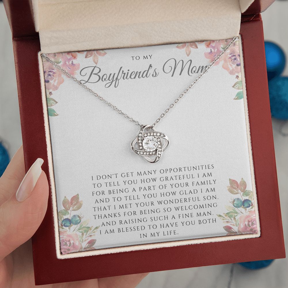 Boyfriend's Mom - Blessed - Love Knot Necklace