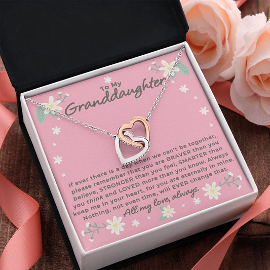Granddaughter - More Than You Know - Interlocking Hearts Necklace