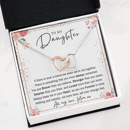 Daughter - Braver - Interlocking Hearts Necklace