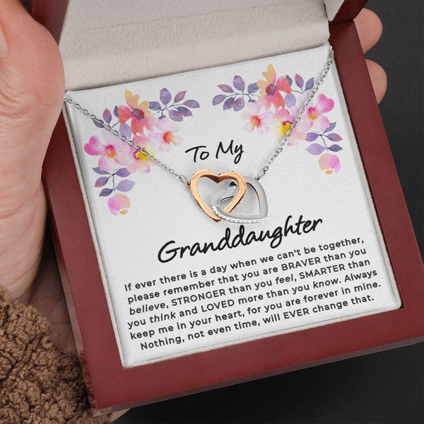 Granddaughter - Loved - Interlocking Hearts Necklace