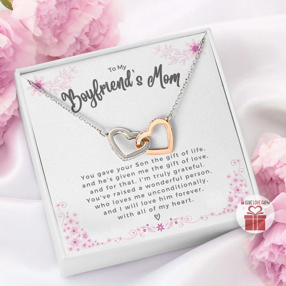 Personalized To My Boyfriend's Mom Necklace You Have Raised A Solid Man Boyfriends  Mom Mother's Day Birthday Pendant Jewelry Customized Gift Box Message Card  - Siriustee.com